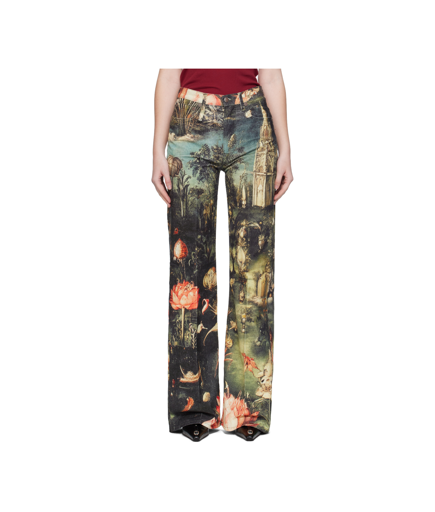 R13 Charlotte Floral-print Trousers In Multi