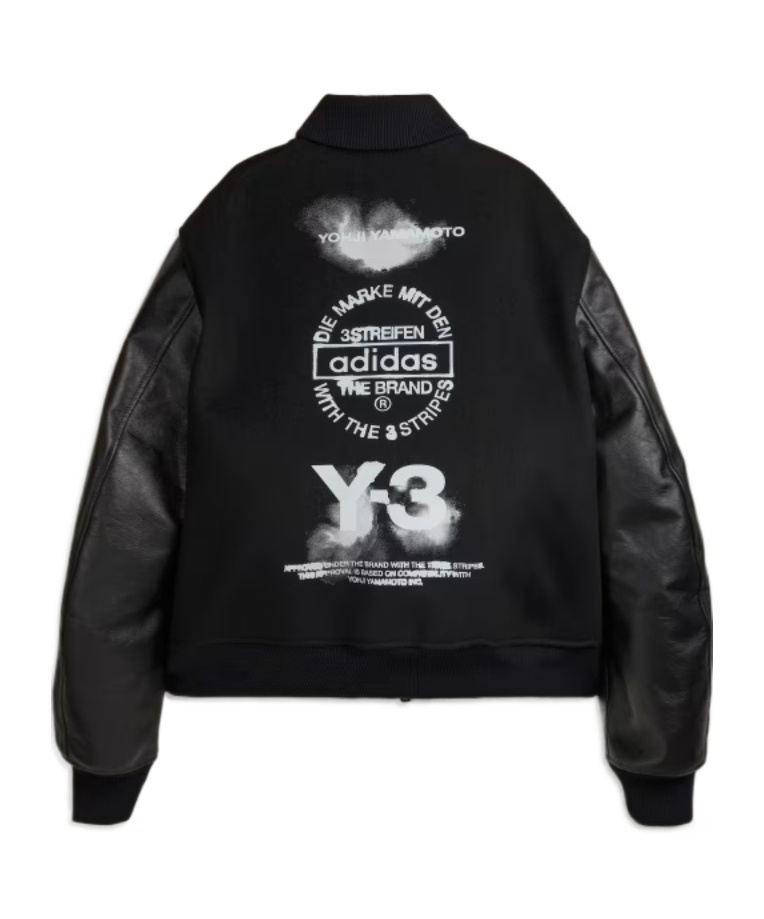 Y-3 X Yohji Yamamoto Ribbed Bomber Jacket In Black
