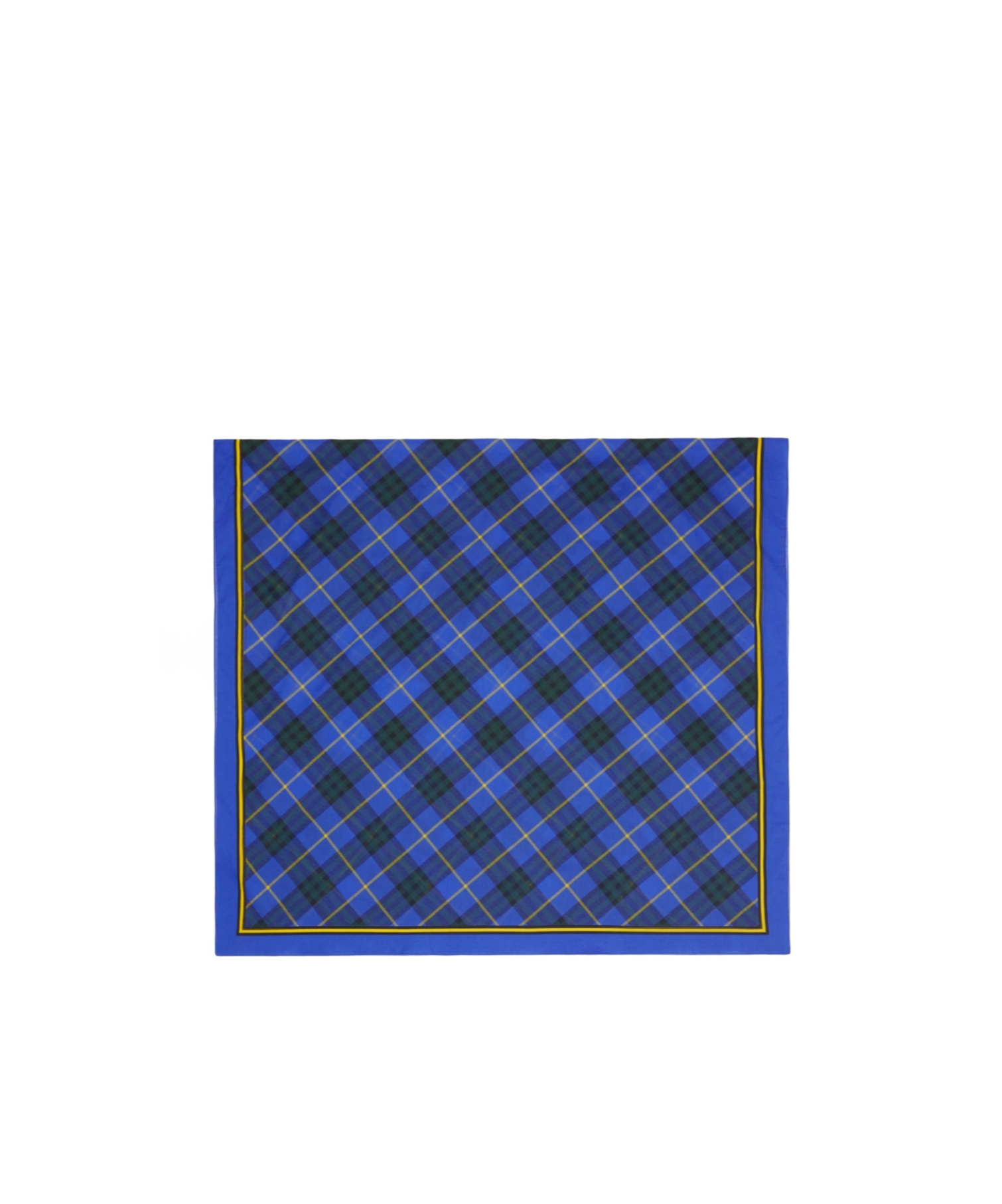 Burberry Checked Cotton Scarf In Blue