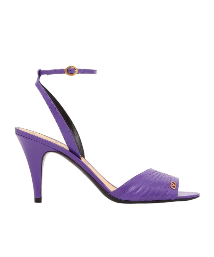 Valentino Garavani Ladycrush Kidskin Sandal 85mm Woman Electric Violet 41 In Electroviolet
