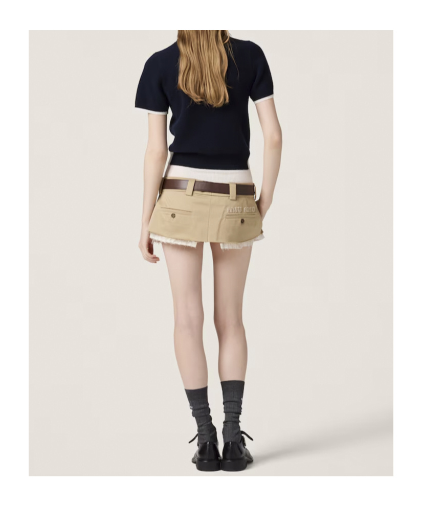 MIU MIU CASHMERE AND WOOL CREW-NECK SWEATER