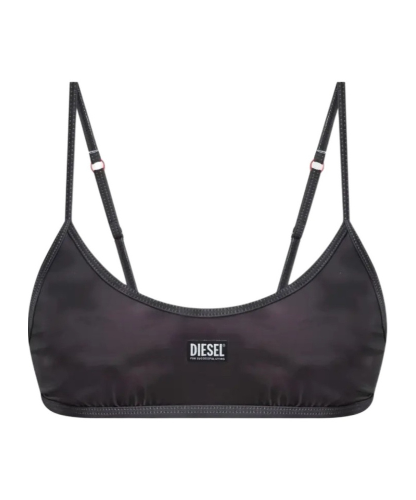 Diesel Logo Logo Vest In Black