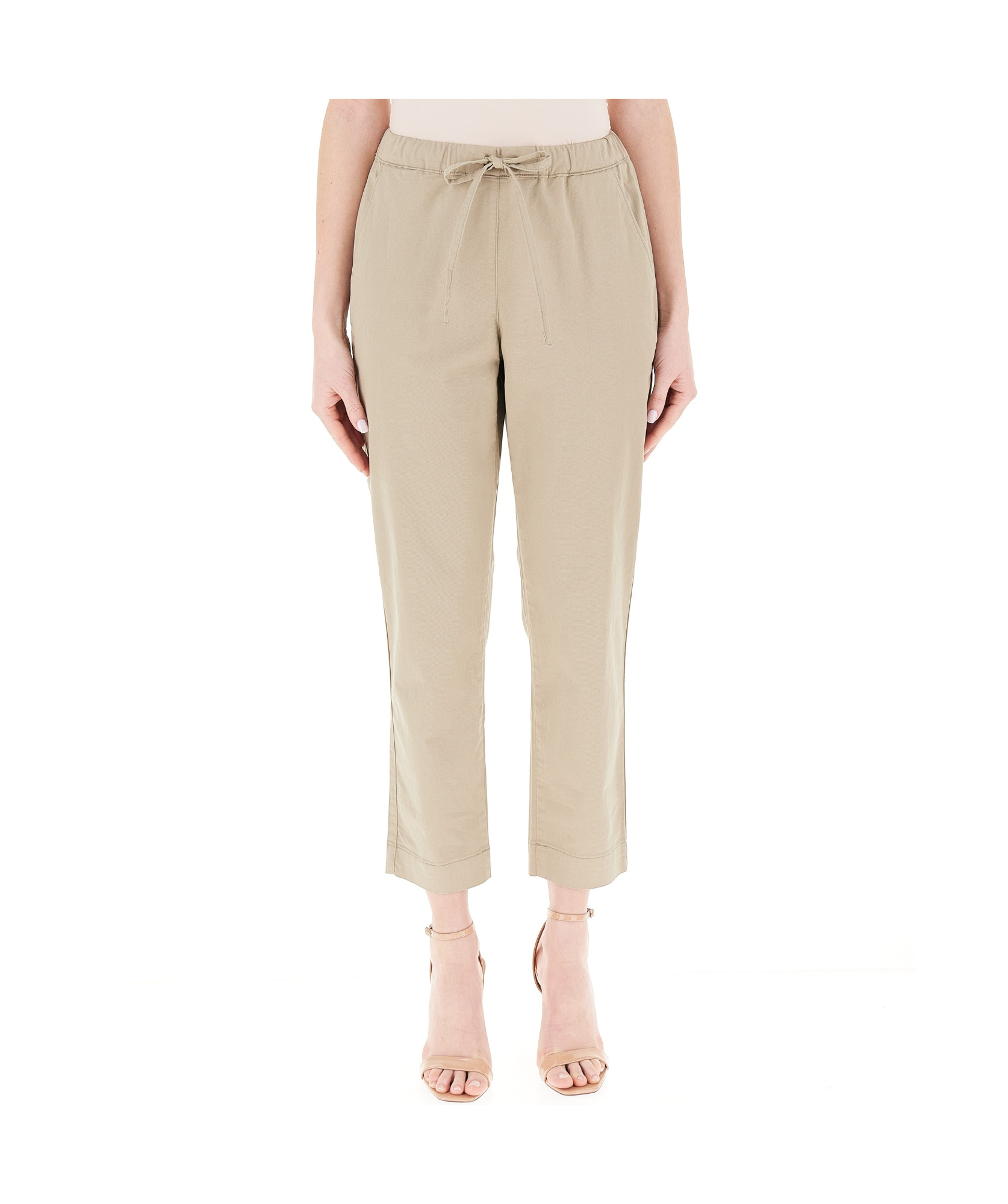 Max Mara Lace-up Elastic Waist Casual Pants