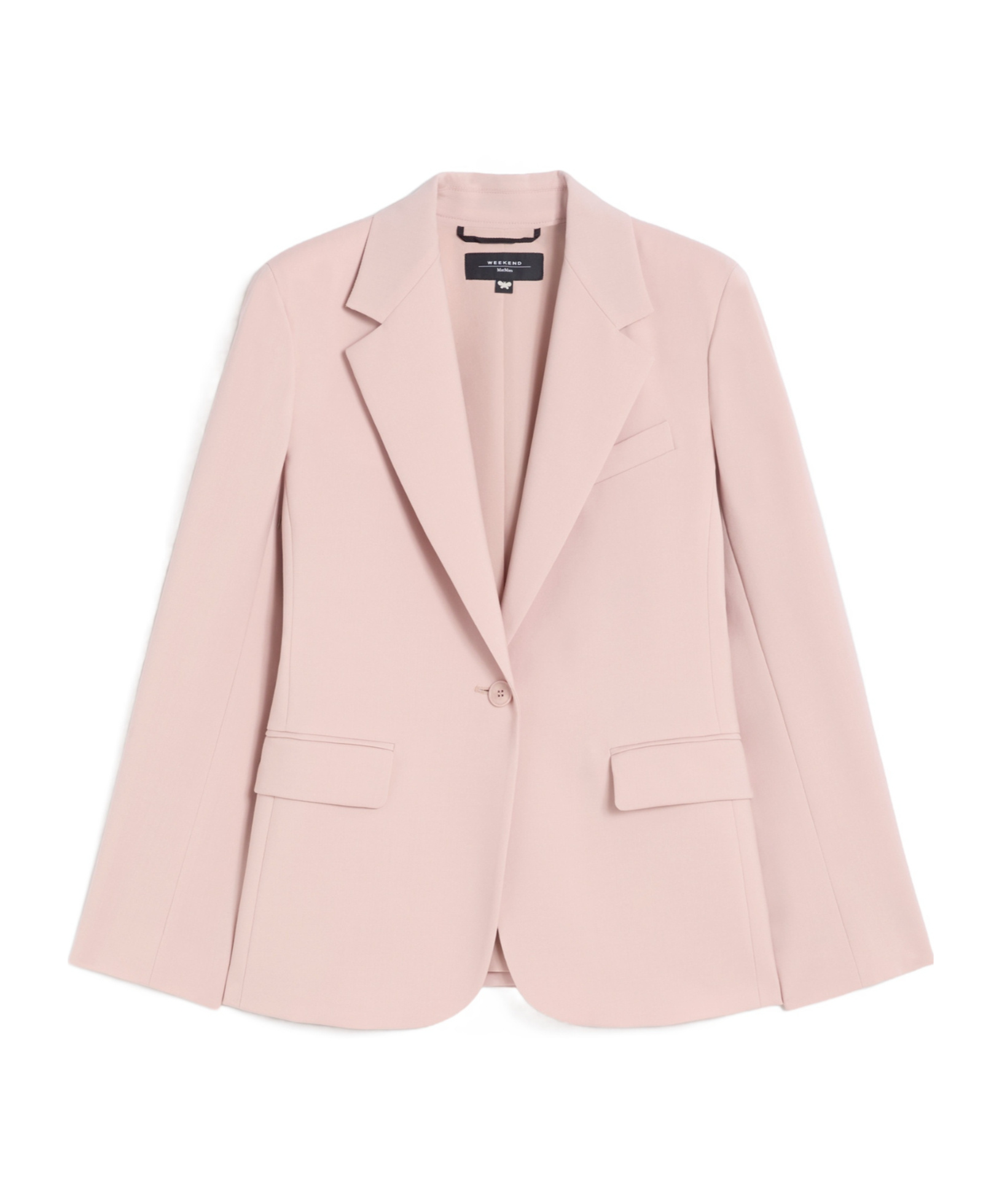 Weekend Max Mara Natural Stretch Wool Blazer In Pink
