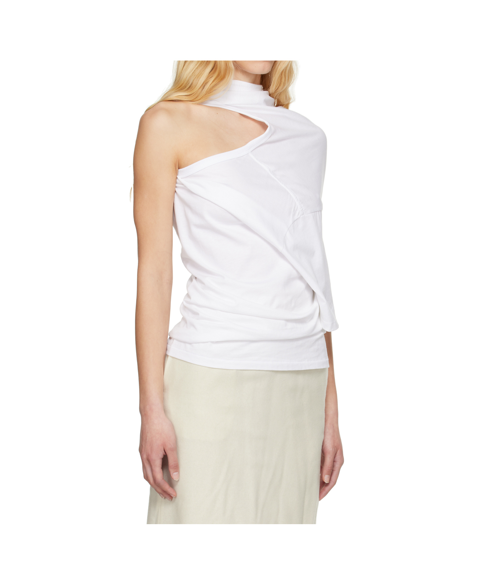Christopher Esber Distort Cutaway T-shirt In White