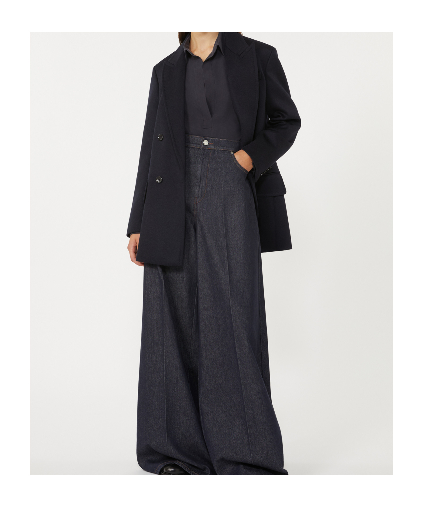 Max Mara Silk Canvas Shirt In Black