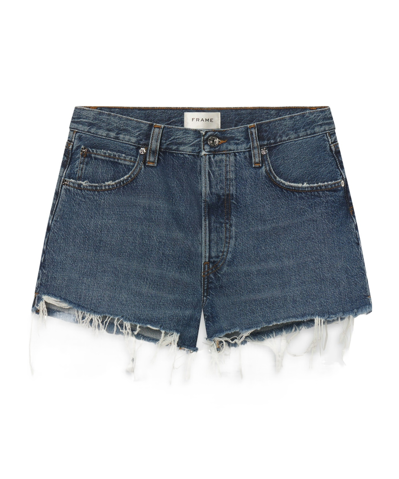 Frame Denim Shorts With Belt Loops
