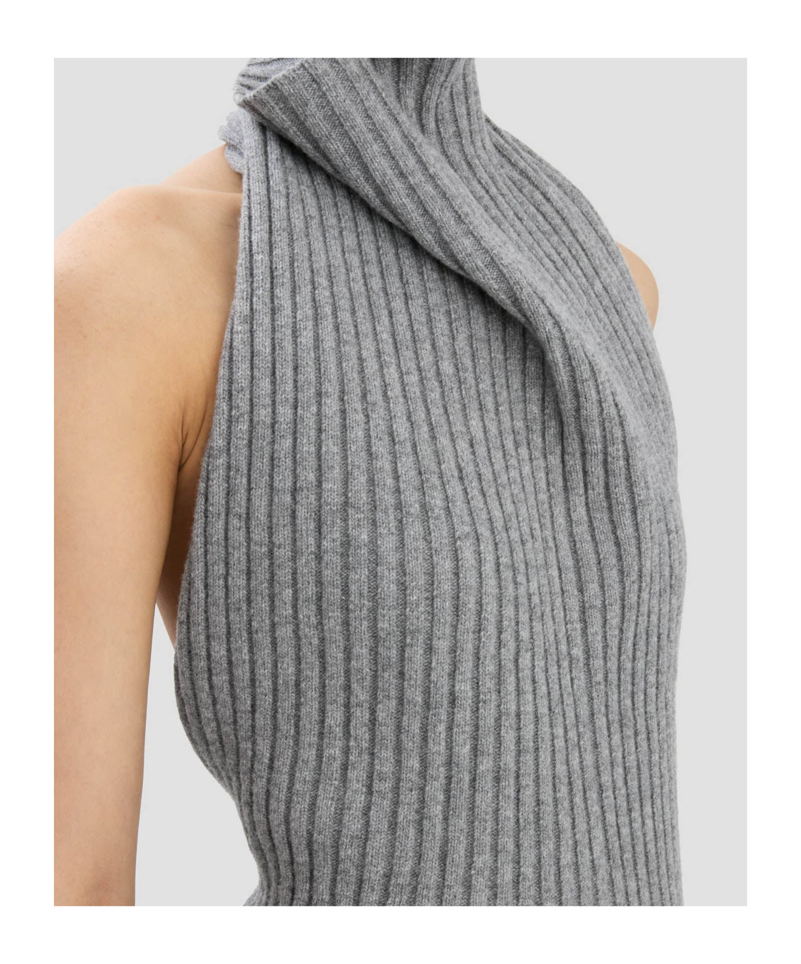 Victoria Beckham Draped Ribbed-knit Wool-blend Top In Green