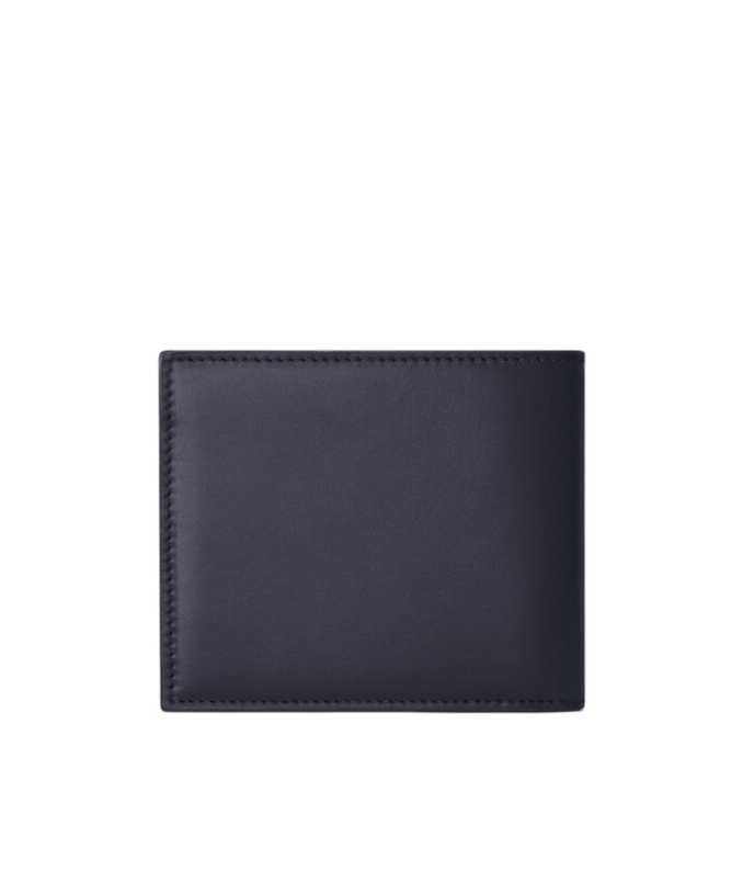 Saint Laurent Calfskin East/west Wallet In Blue