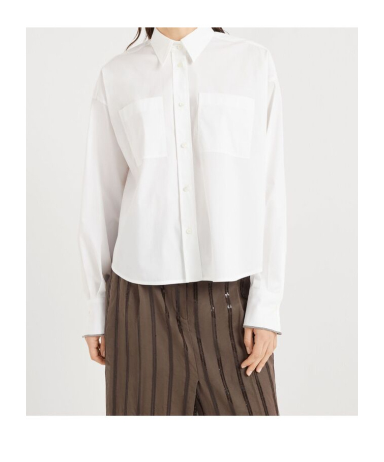Brunello Cucinelli Long-sleeved Shirt In White