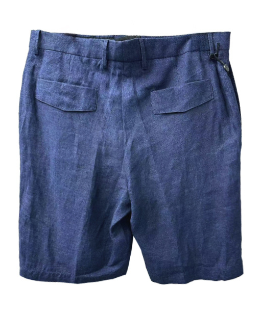 Zegna Linen Shorts In Blue