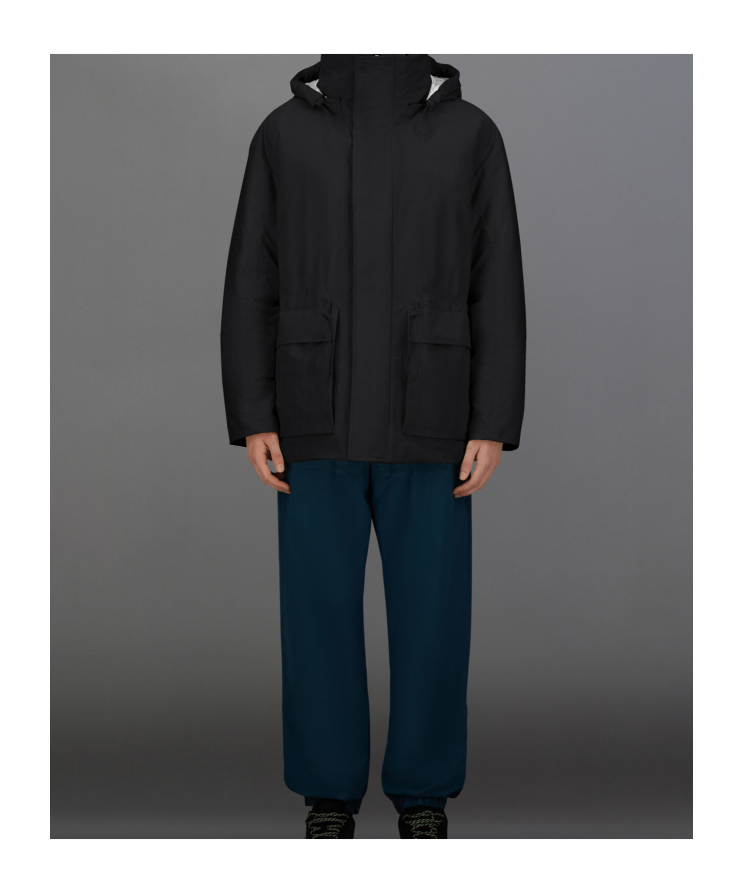 Herno Long-sleeved Parka In Black