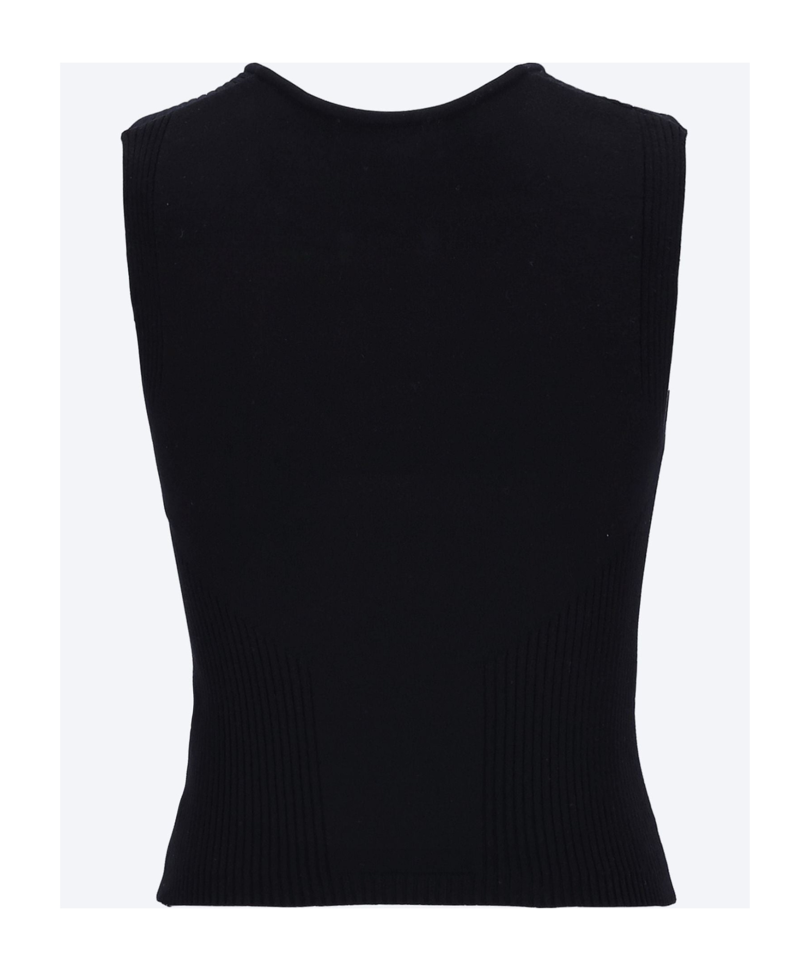 Marine Serre Sleeveless Sweater In Black