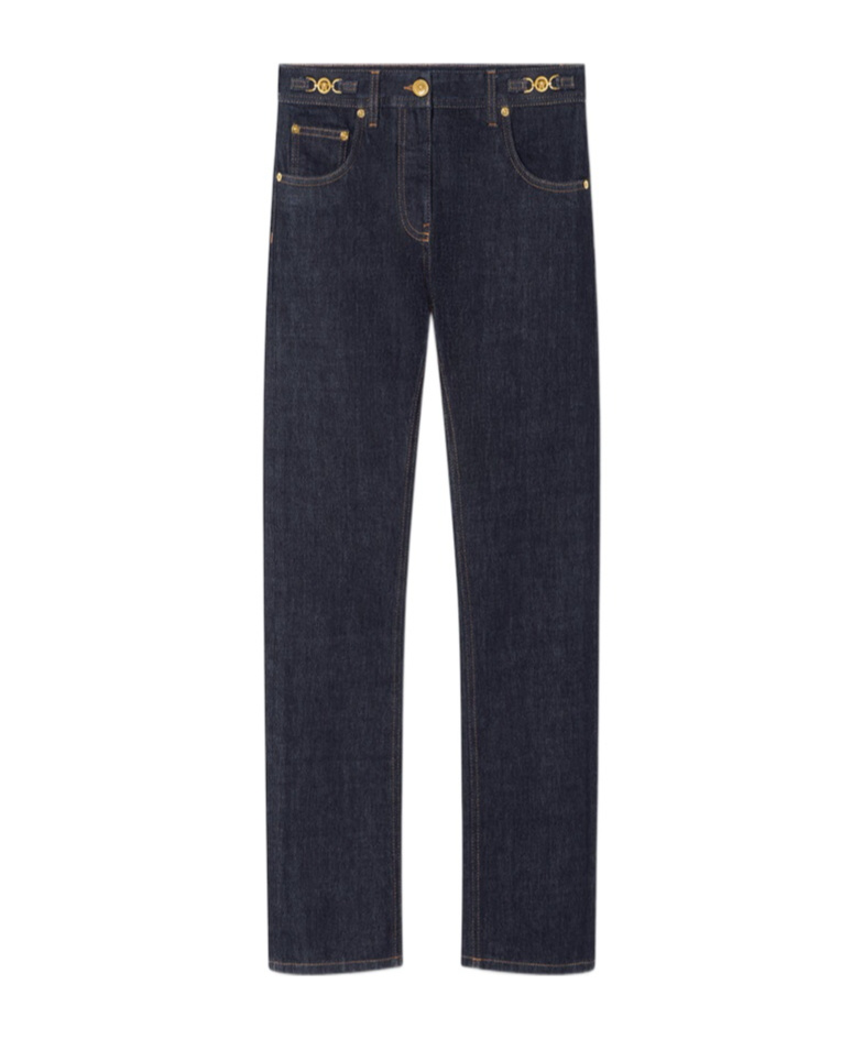 Versace Straight Jeans In Black