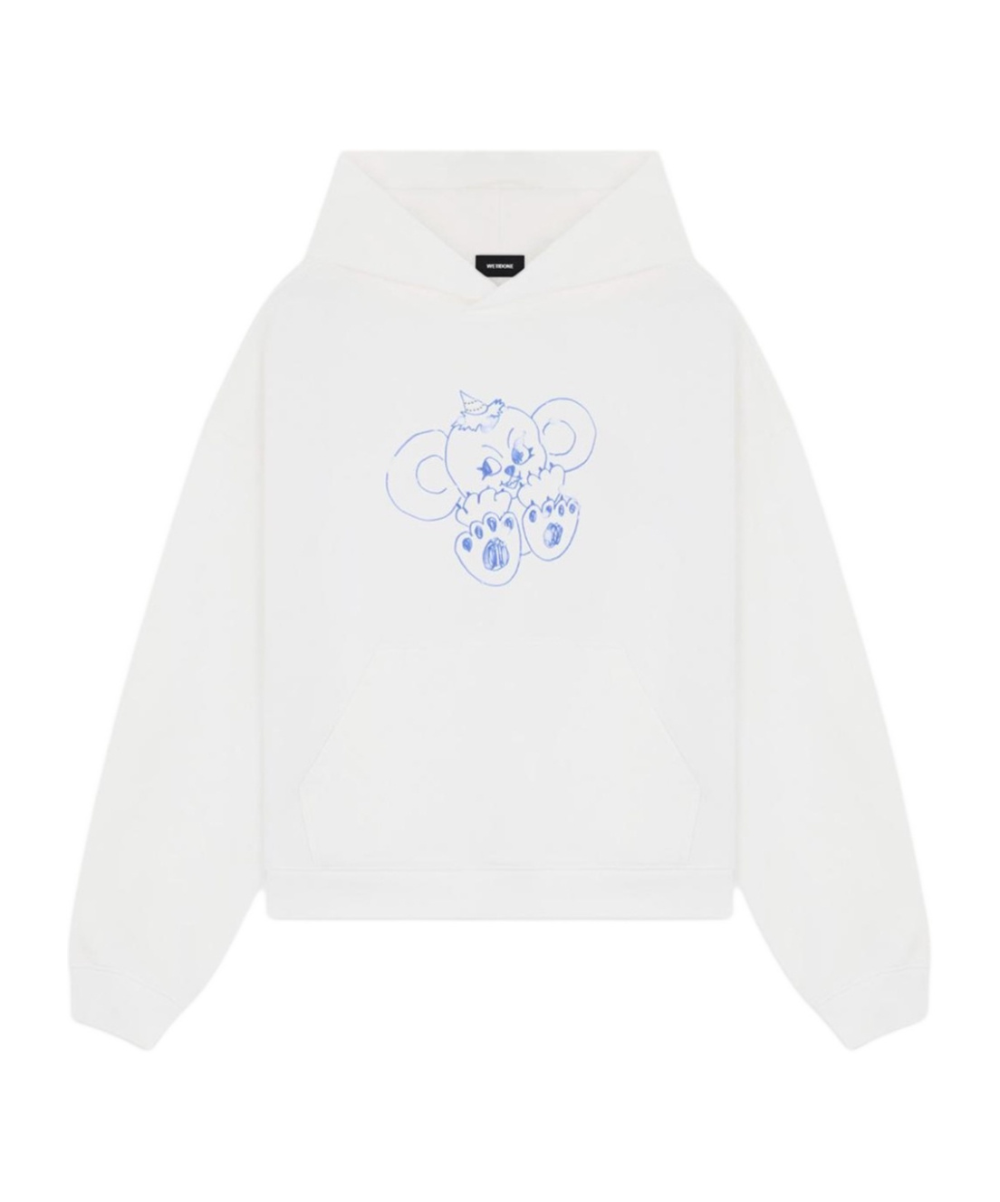 We11 Done Monster-print Cotton Hoodie In White