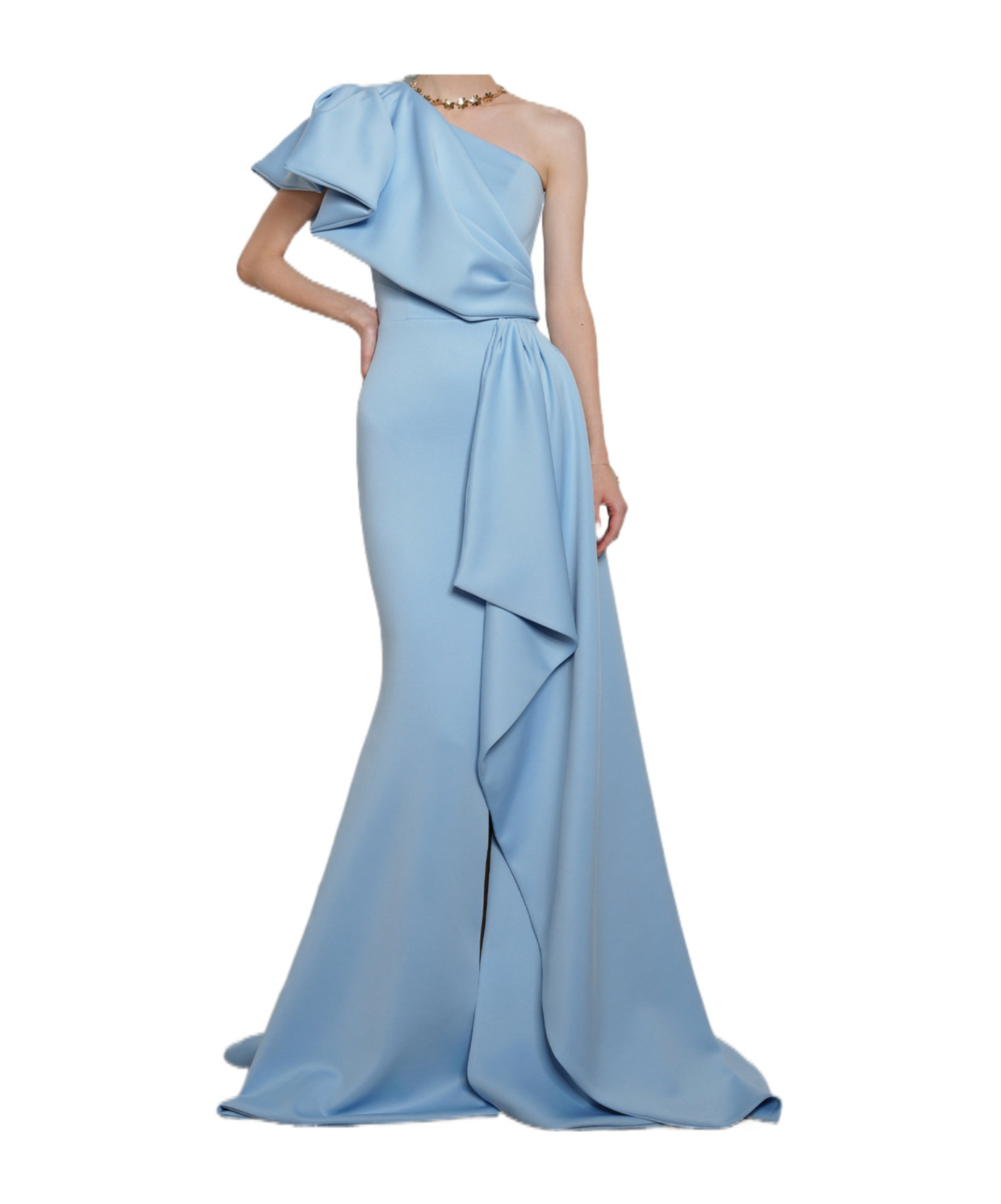Rhea Costa One-shoulder Dress In Blue
