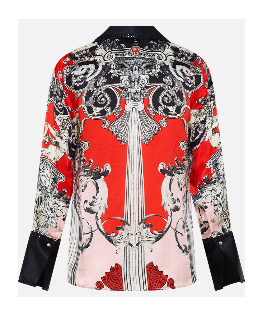 Camilla Pyjama Shirt Mark Of Medusa In Multicolor