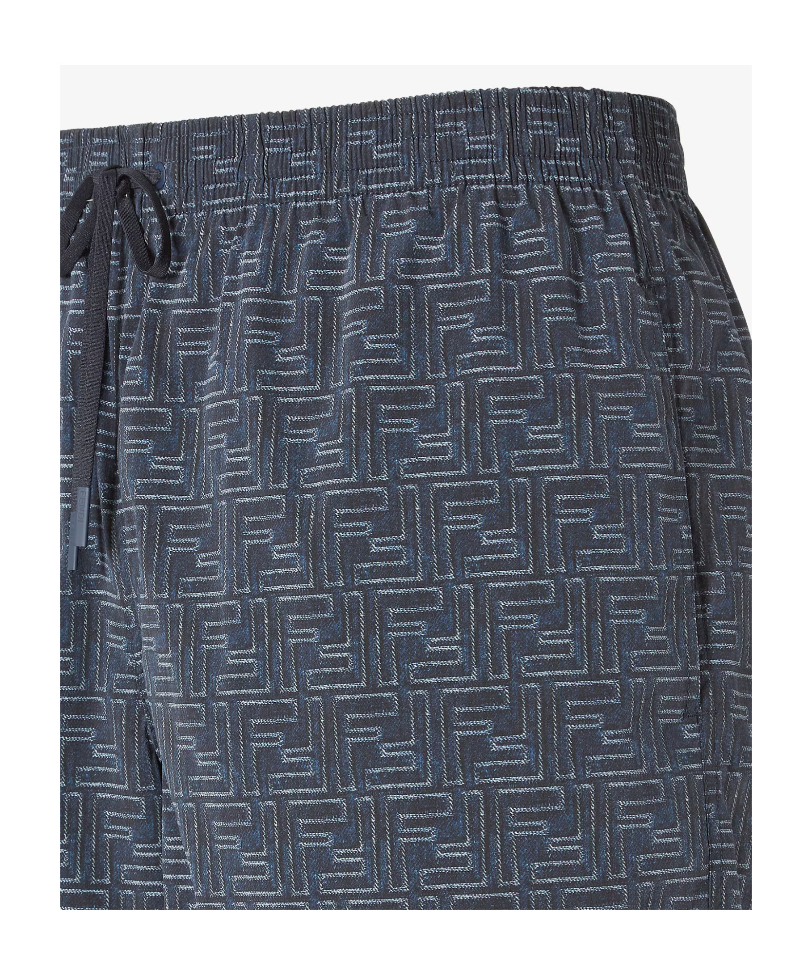 Fendi Denim Effect Swimsuit Featuring Pockets In Blue