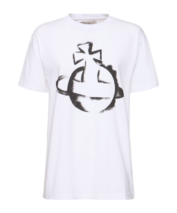 Vivienne Westwood Short-sleeved Cotton T-shirt With Abstract Graphic Design