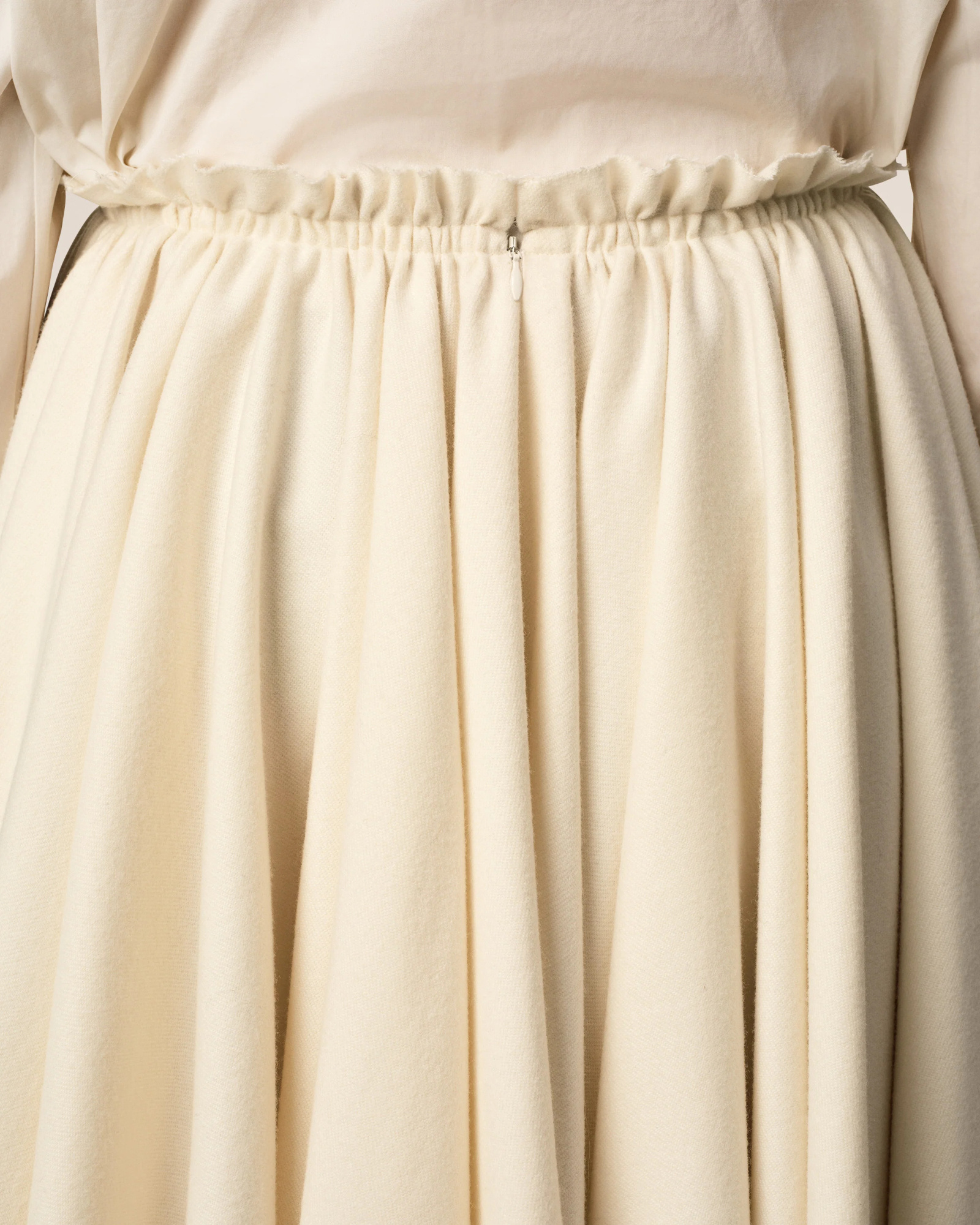 Ami Alexandre Mattiussi Elasticated-waist Midi Skirt In White