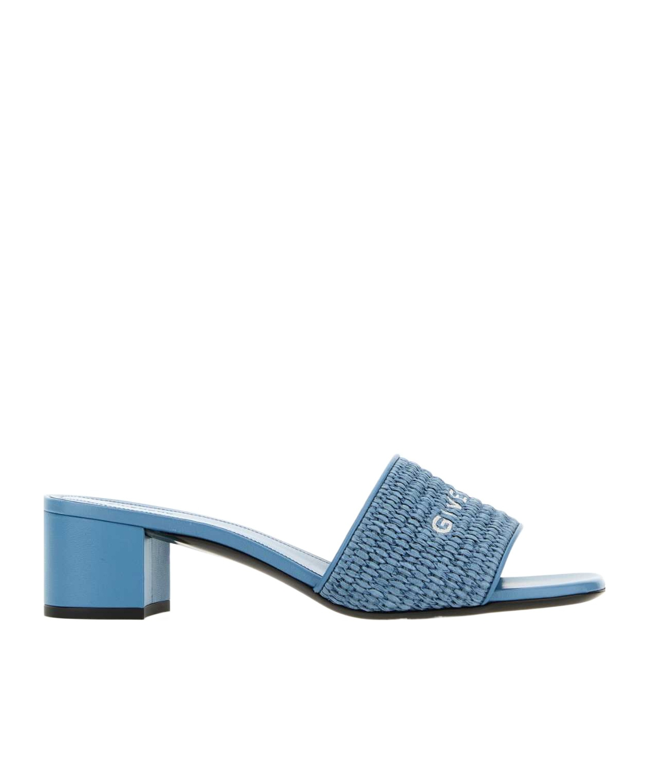 Givenchy '4g' Open Toe Block Heel Sandals In Blue