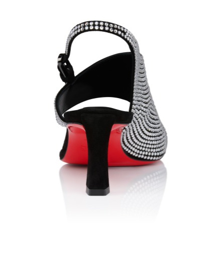 Christian Louboutin Women Viva Condora Mule Slingback T 55 Sandalo Con Tacco In Black
