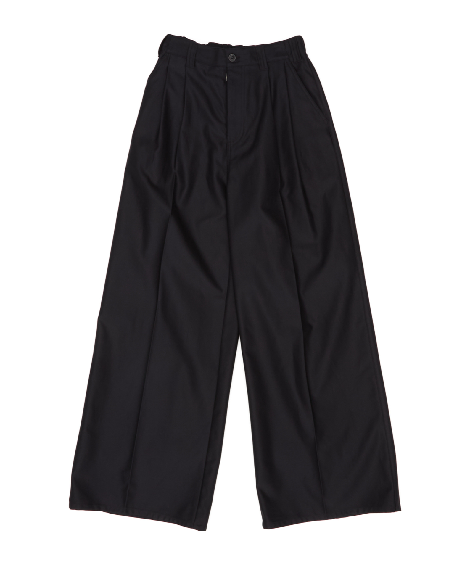 Maison Margiela Pleated Straight-leg Pants In Black
