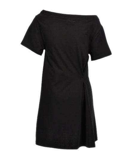 Shop Courrèges Asymmetric Mini Dress In Black