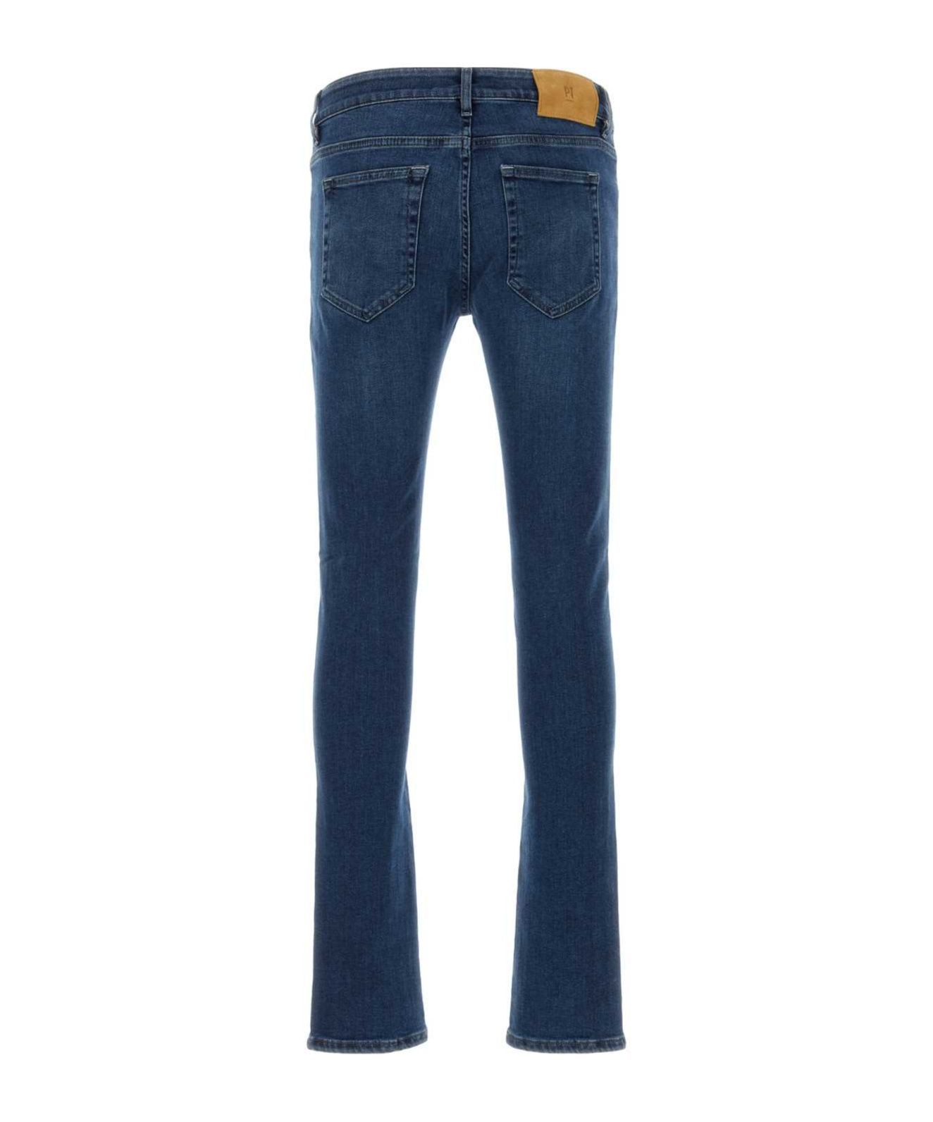 Pt Torino Logo Patch Button Detailed Skinny Jeans In Blue