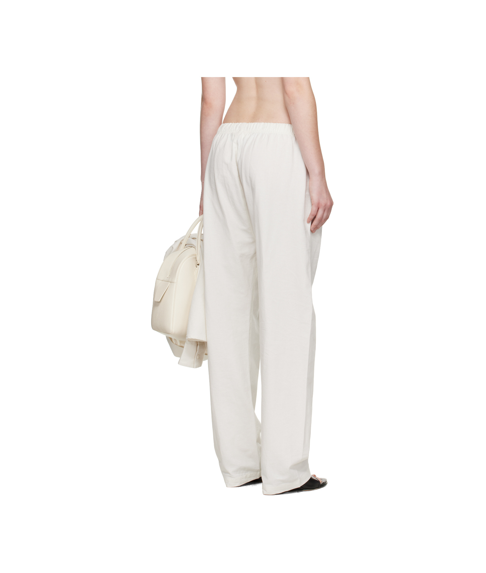 Essentials Elastic Waistband Tracksuit Pants In White