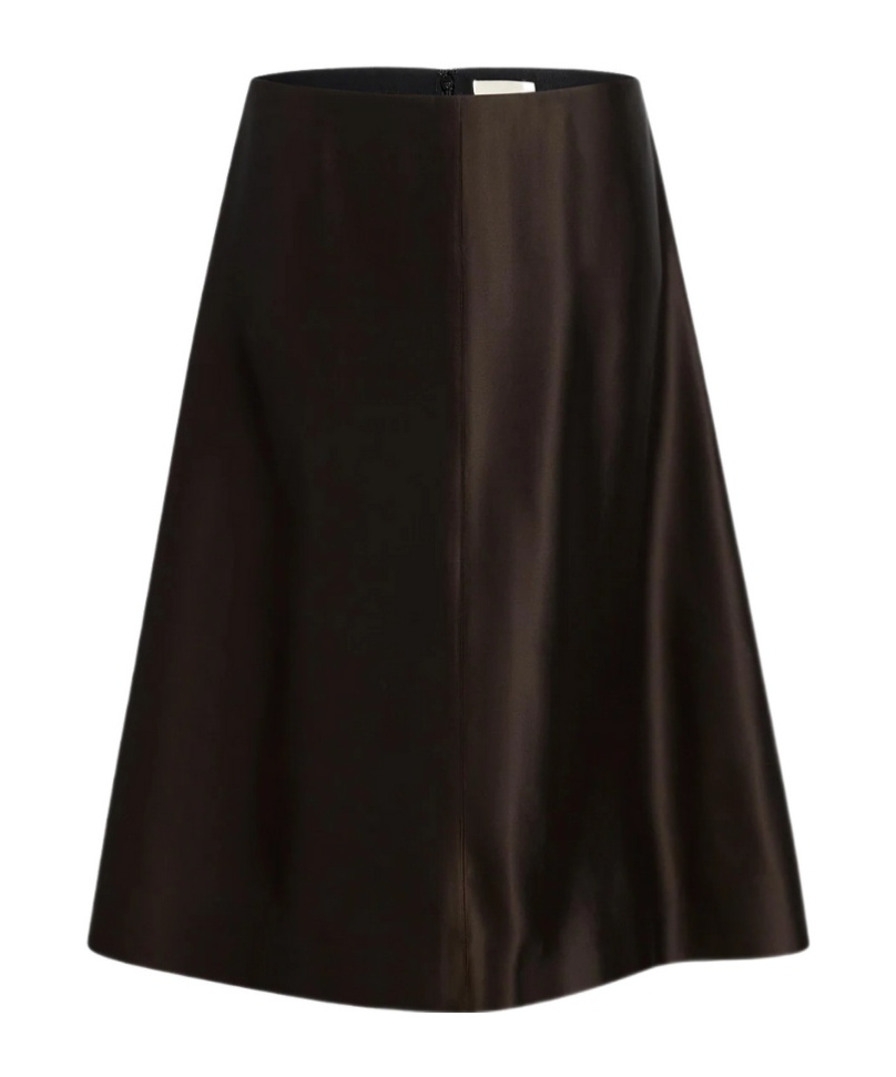 Khaite Pleated Skirt In Brown