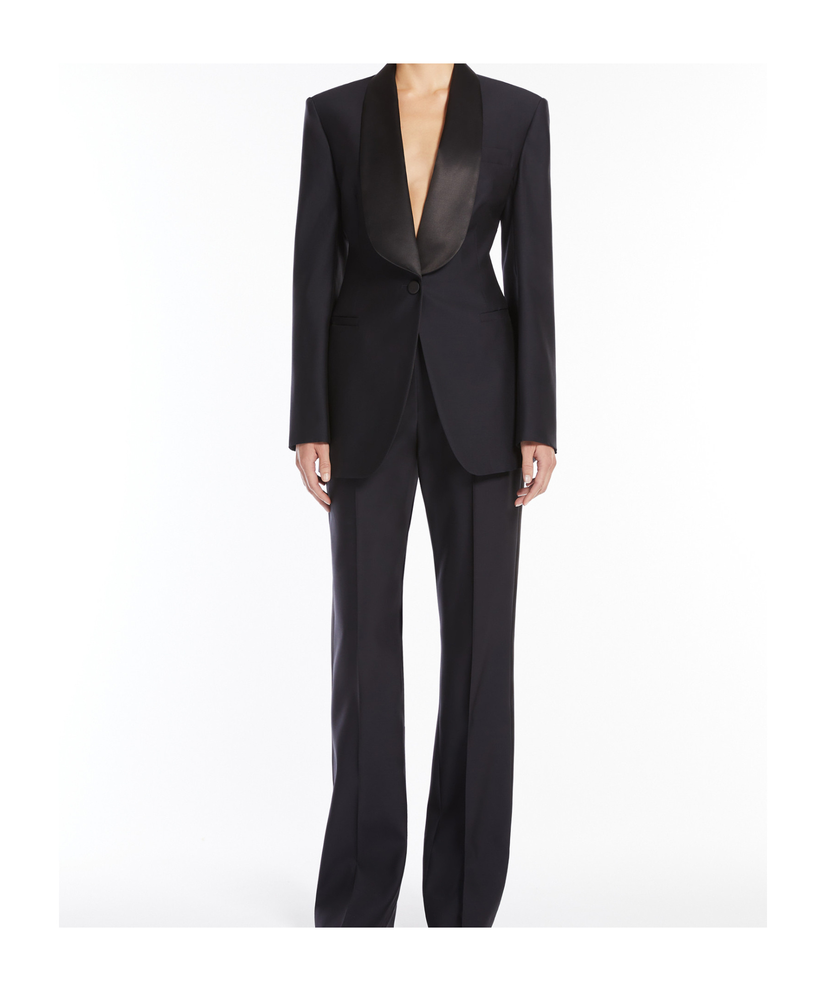 Max Mara Andina Single-breasted Blazer In Black