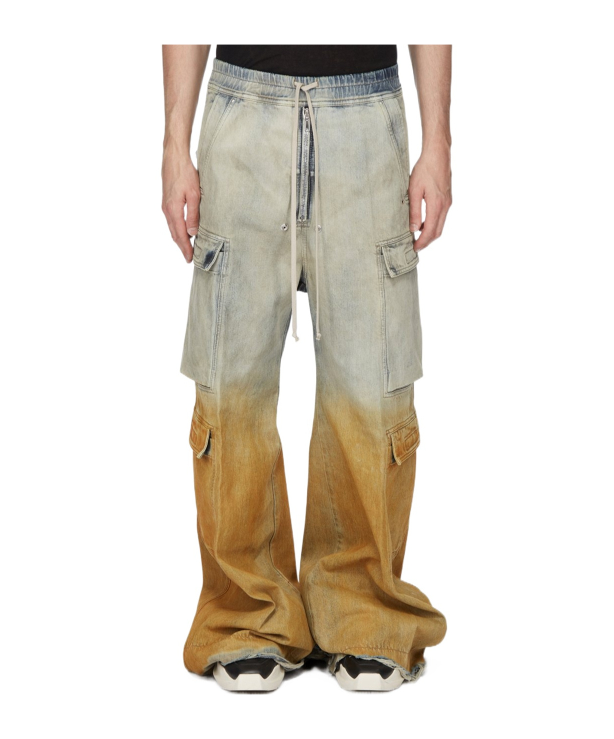 Rick Owens Drkshdw Double Cargo Jumbo Belas Wide-leg Jeans In Blue