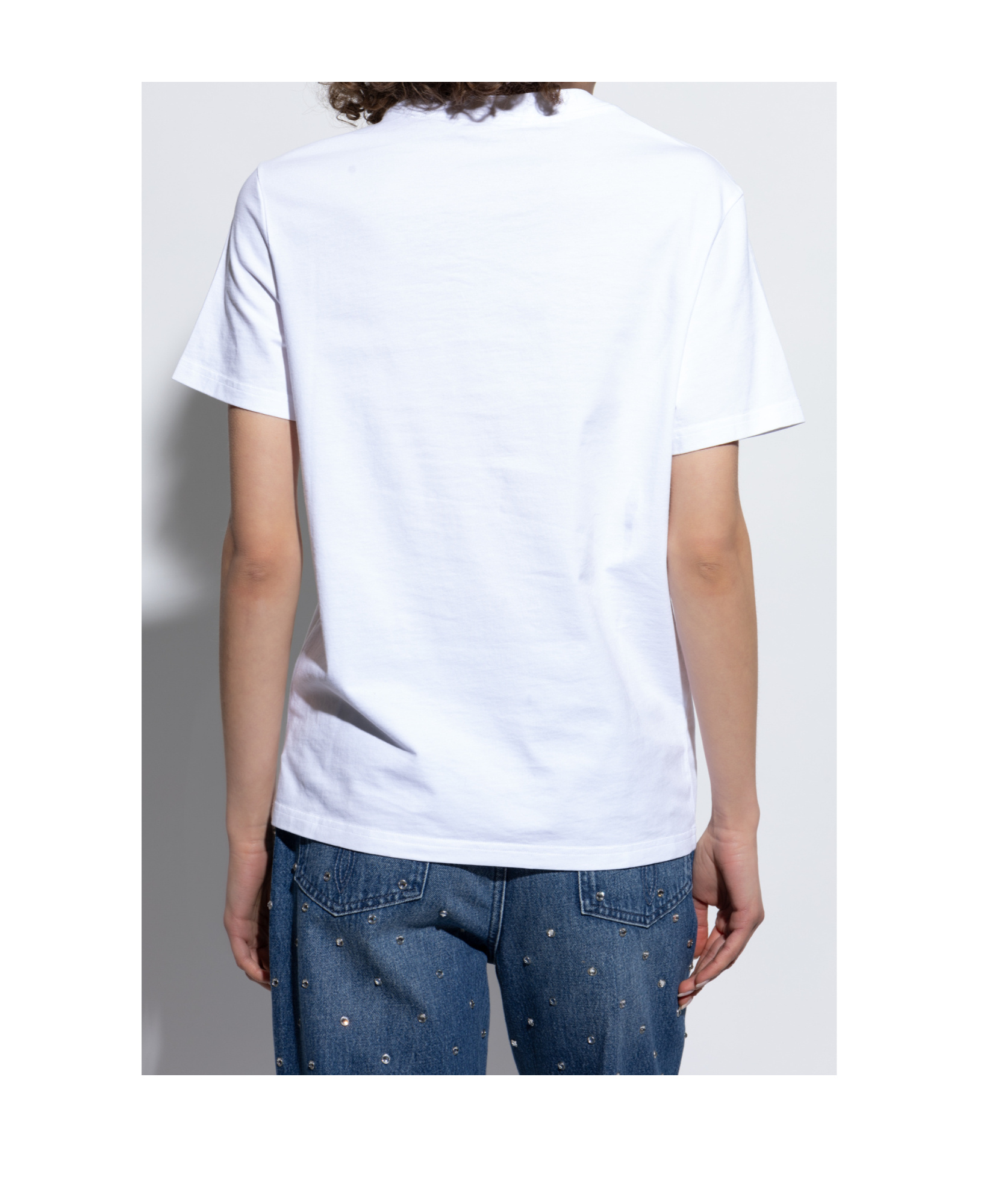 VERSACE VERSACE LOGO-APPLIQUÉ CREWNECK T-SHIRT