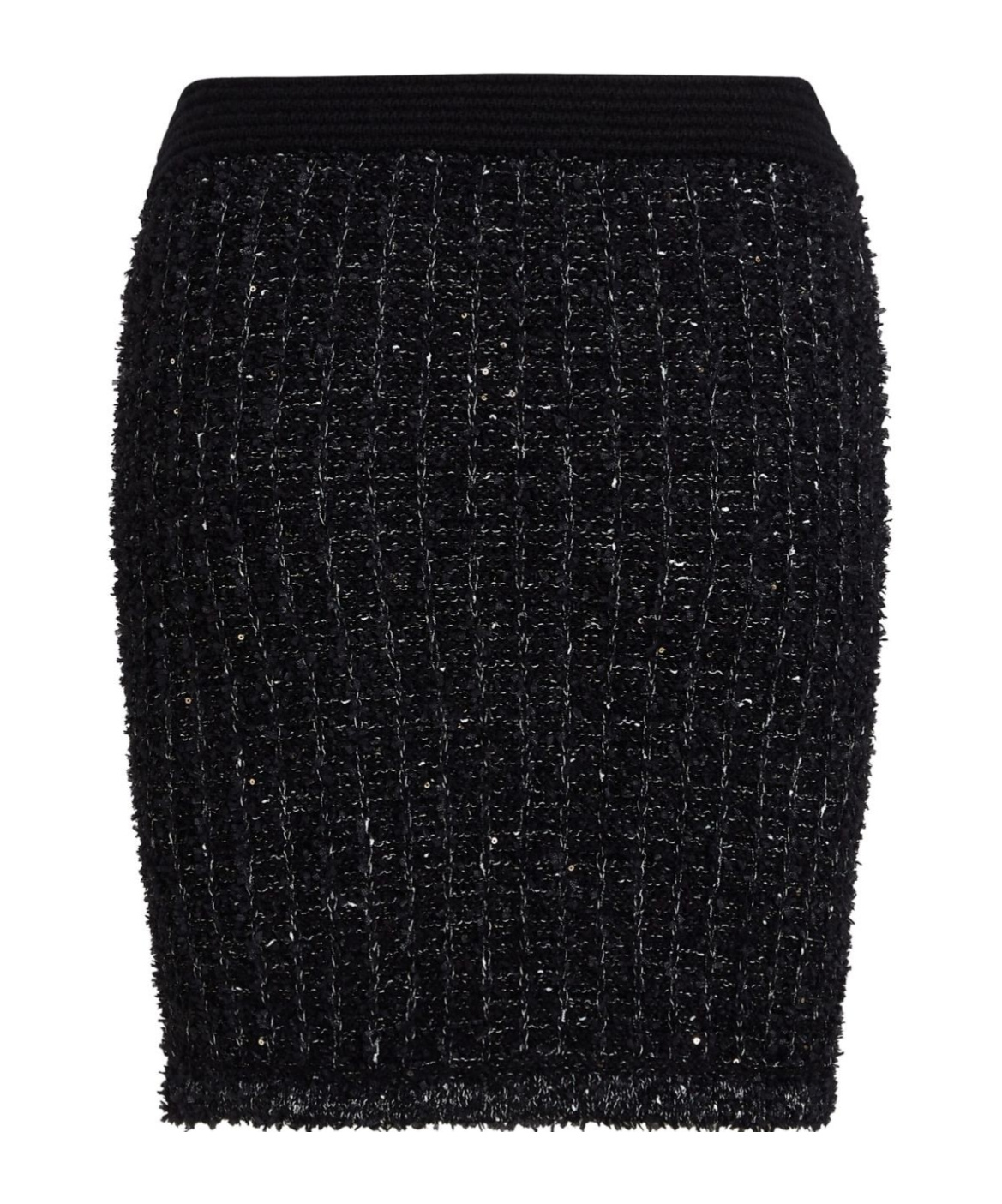 Shop Karl Lagerfeld Essential Bouclé Mini Skirt In Black