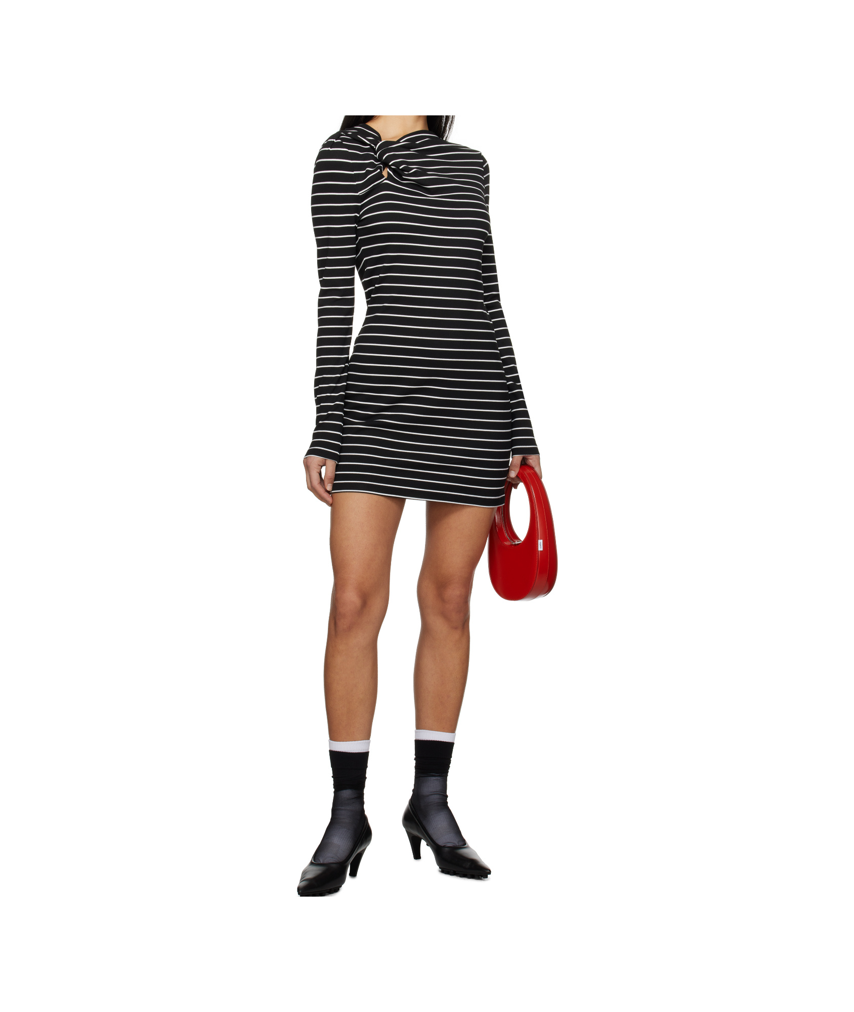 Msgm Striped Mini Dress In Multi