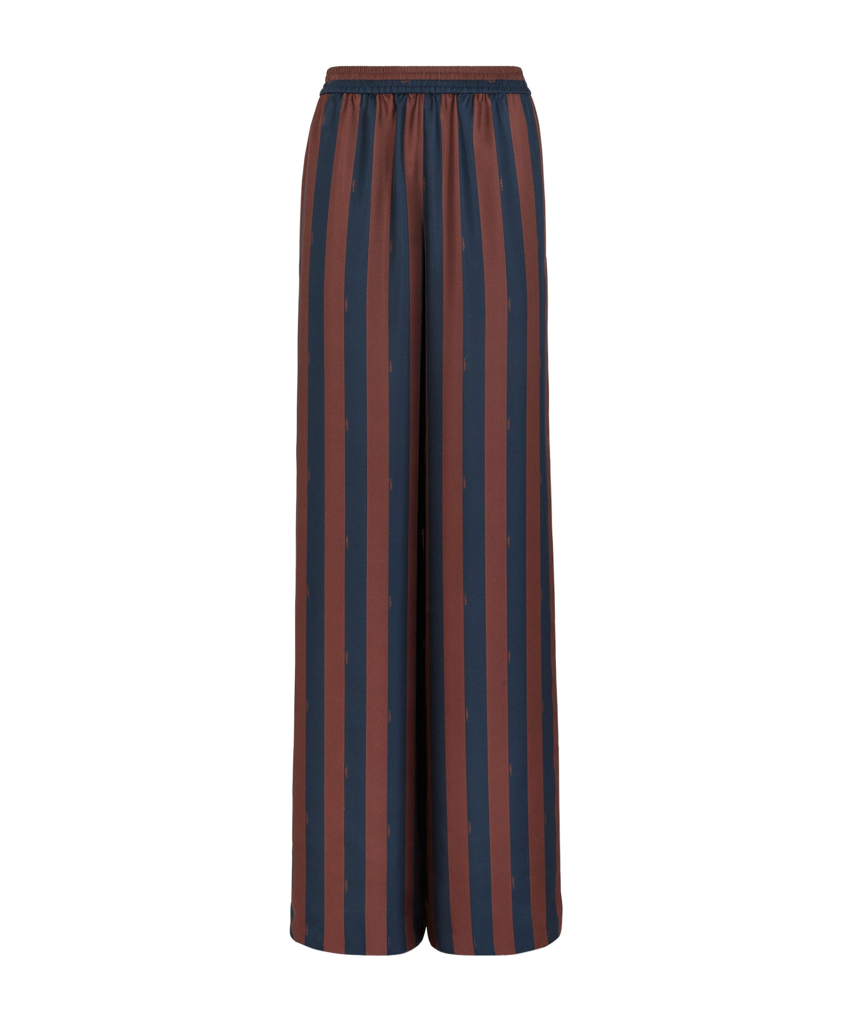 Fendi Monogram Jacquard Silk Trousers In Red