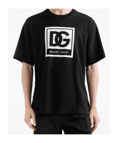Dolce & Gabbana Logo Print T-shirt In Black