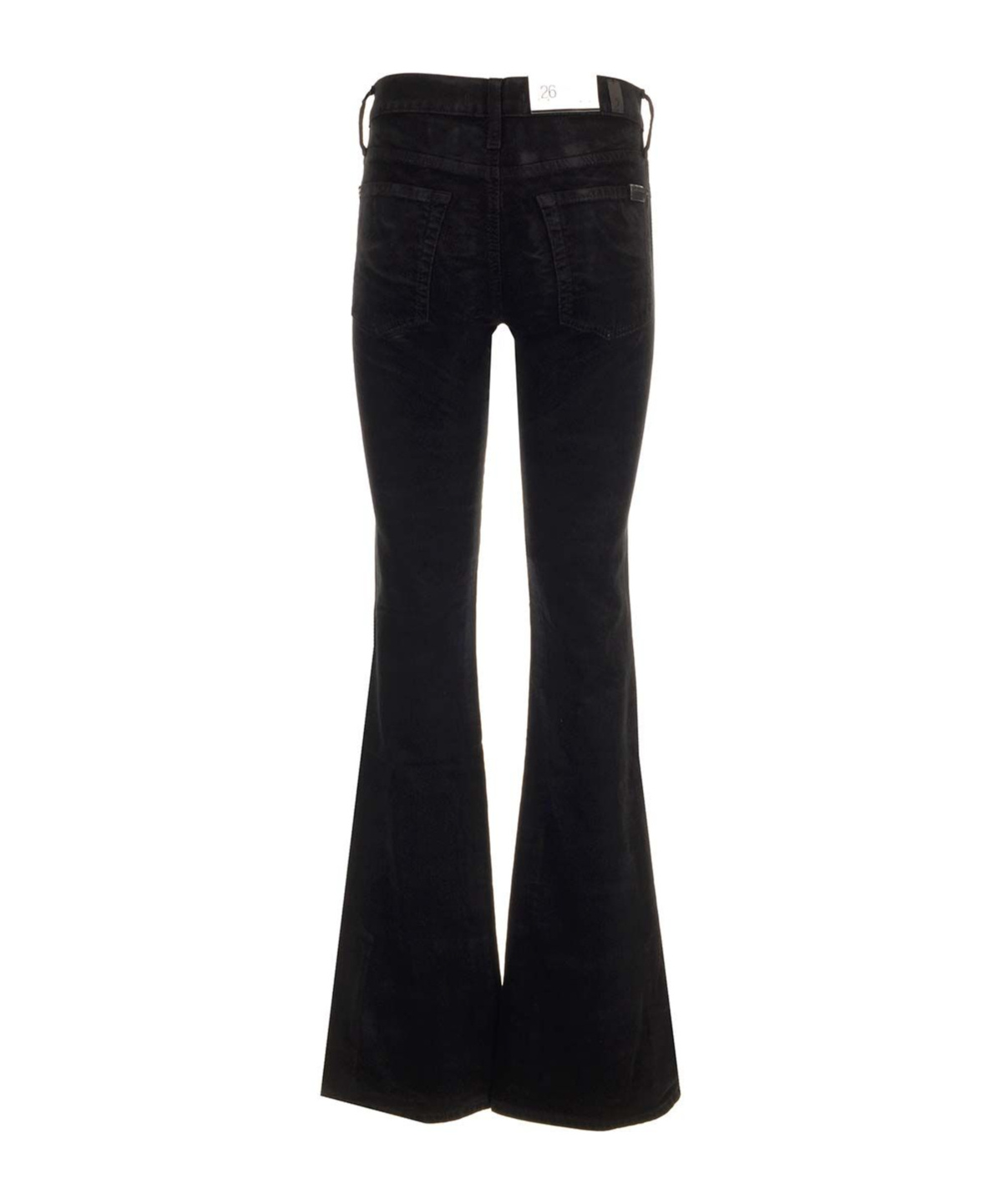 7 For All Mankind Corduroy Trousers Jeans Black In Black
