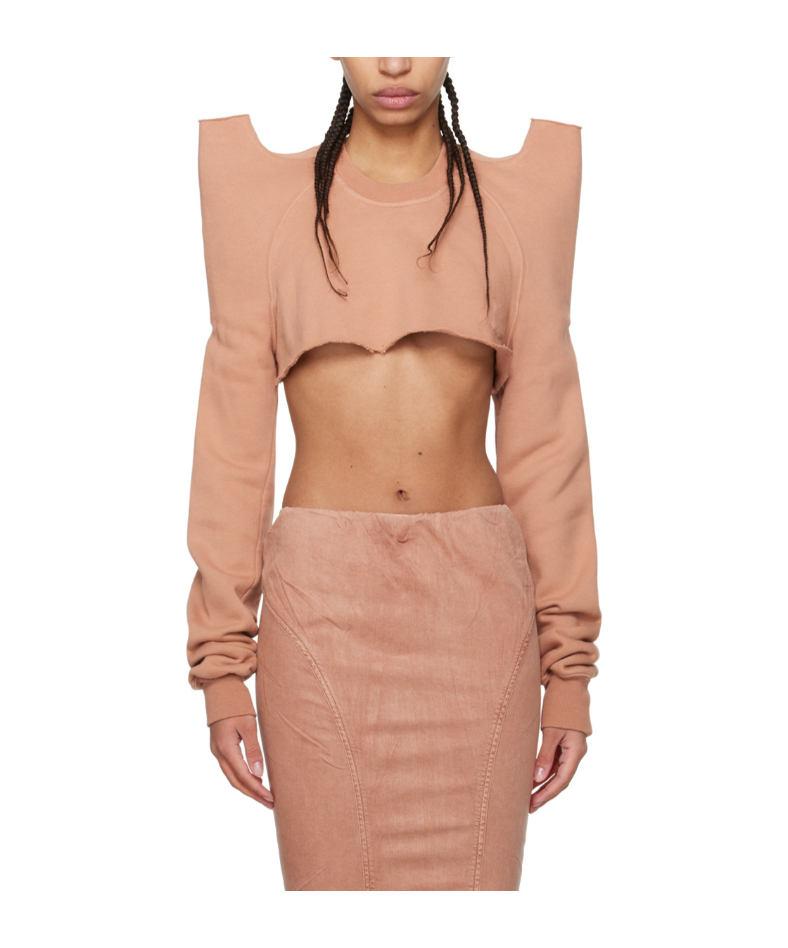 Shop Rick Owens Drkshdw Cropped Tecsweet Pullover In Pink