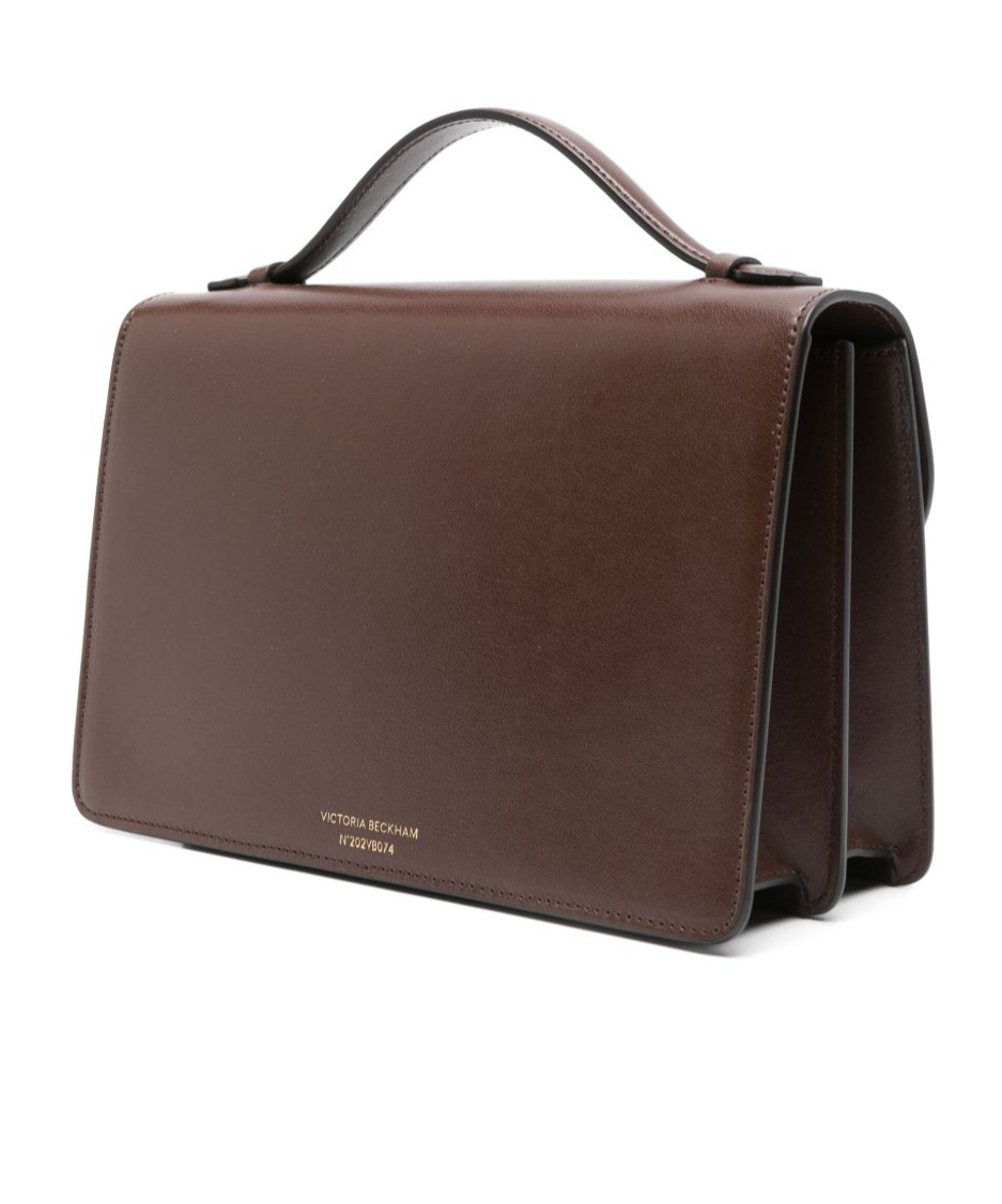 Victoria Beckham Dorian Foldover Top Shoulder Bag In Brown