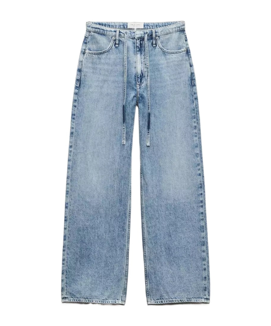Rag & Bone Ultra Featherweight Phoebe Drawstring Jeans In In Tildn In Blue