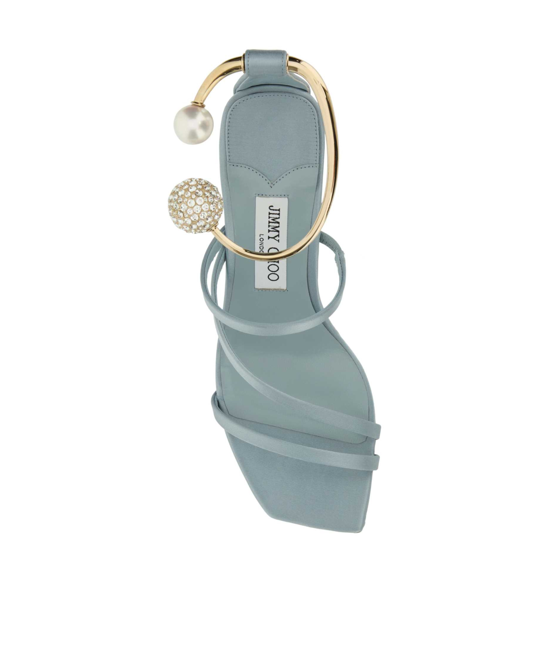 Shop Jimmy Choo Otillia 90mm Satin Sandals In Blue