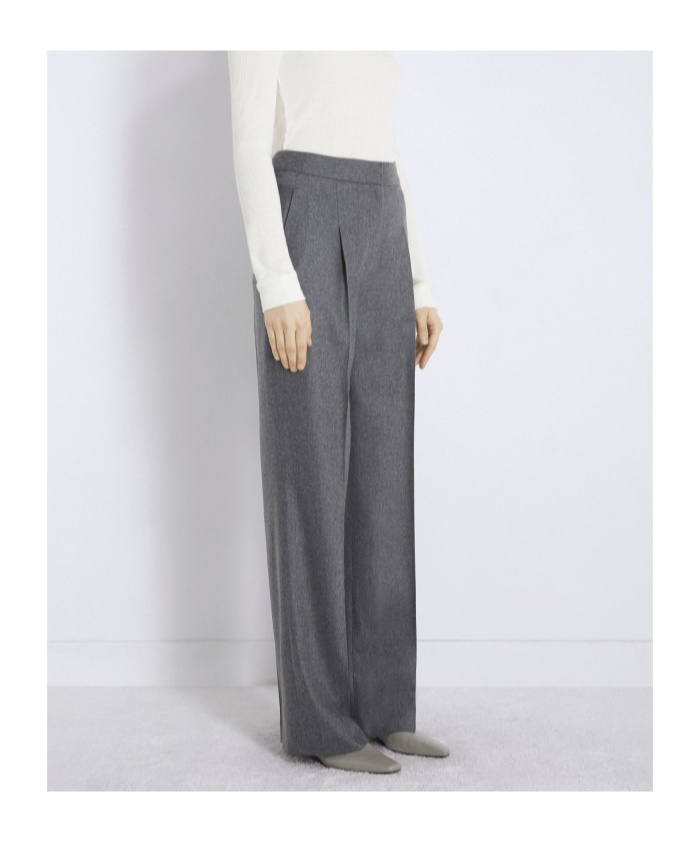 Loulou Studio Wide Wool Trousers Back Pocket In Black