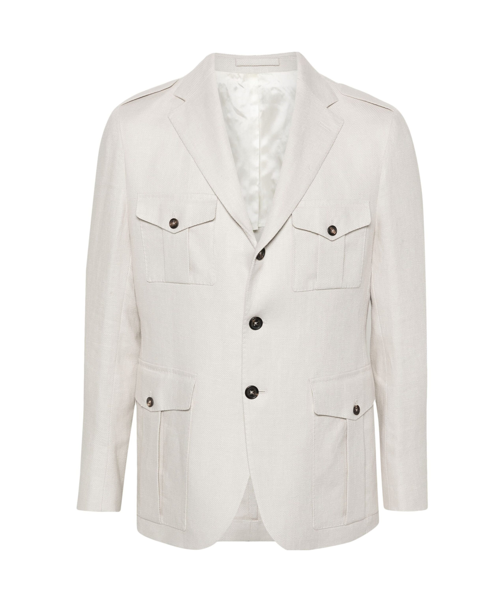 Eleventy Single-breasted Jacket In White