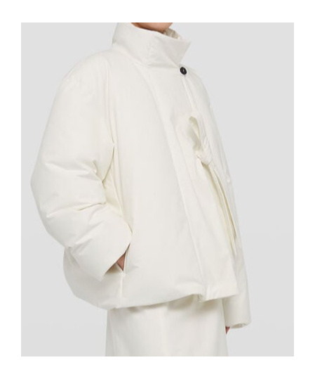 Jil Sander Cotton Down Jacket In White