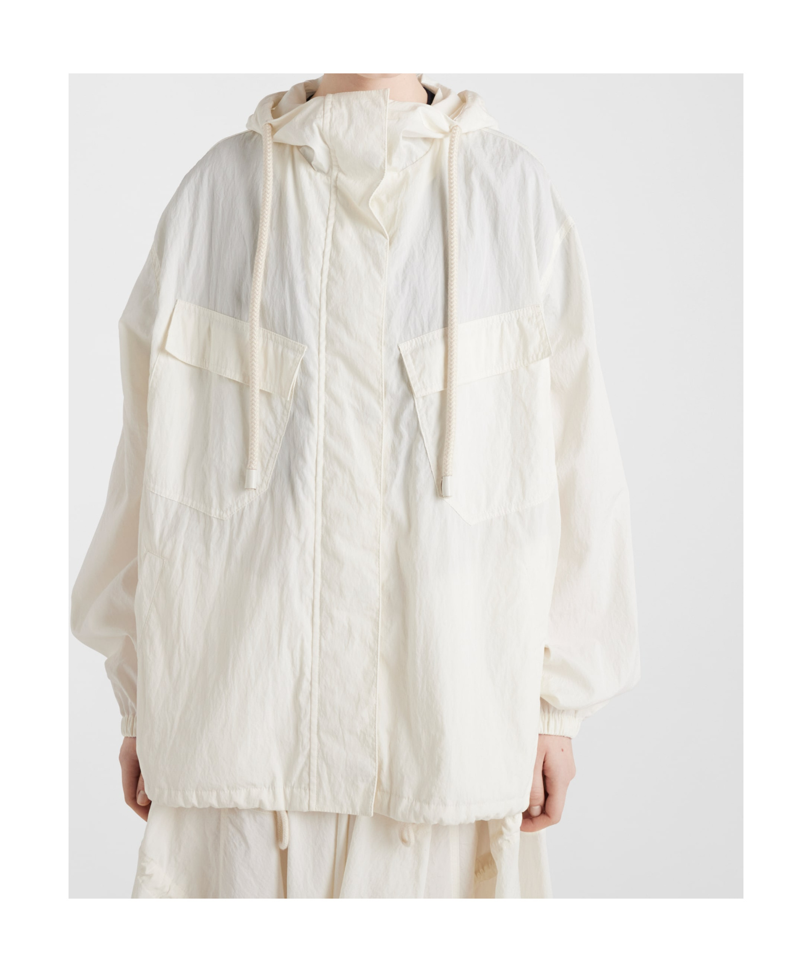 Prada Blousonjacke Aus Technischem Pongé In Nude