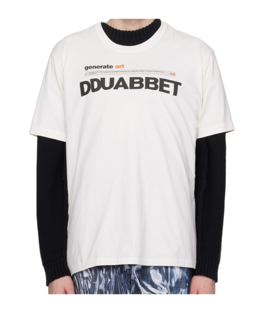 Doublet Text-print Cotton T-shirt In White