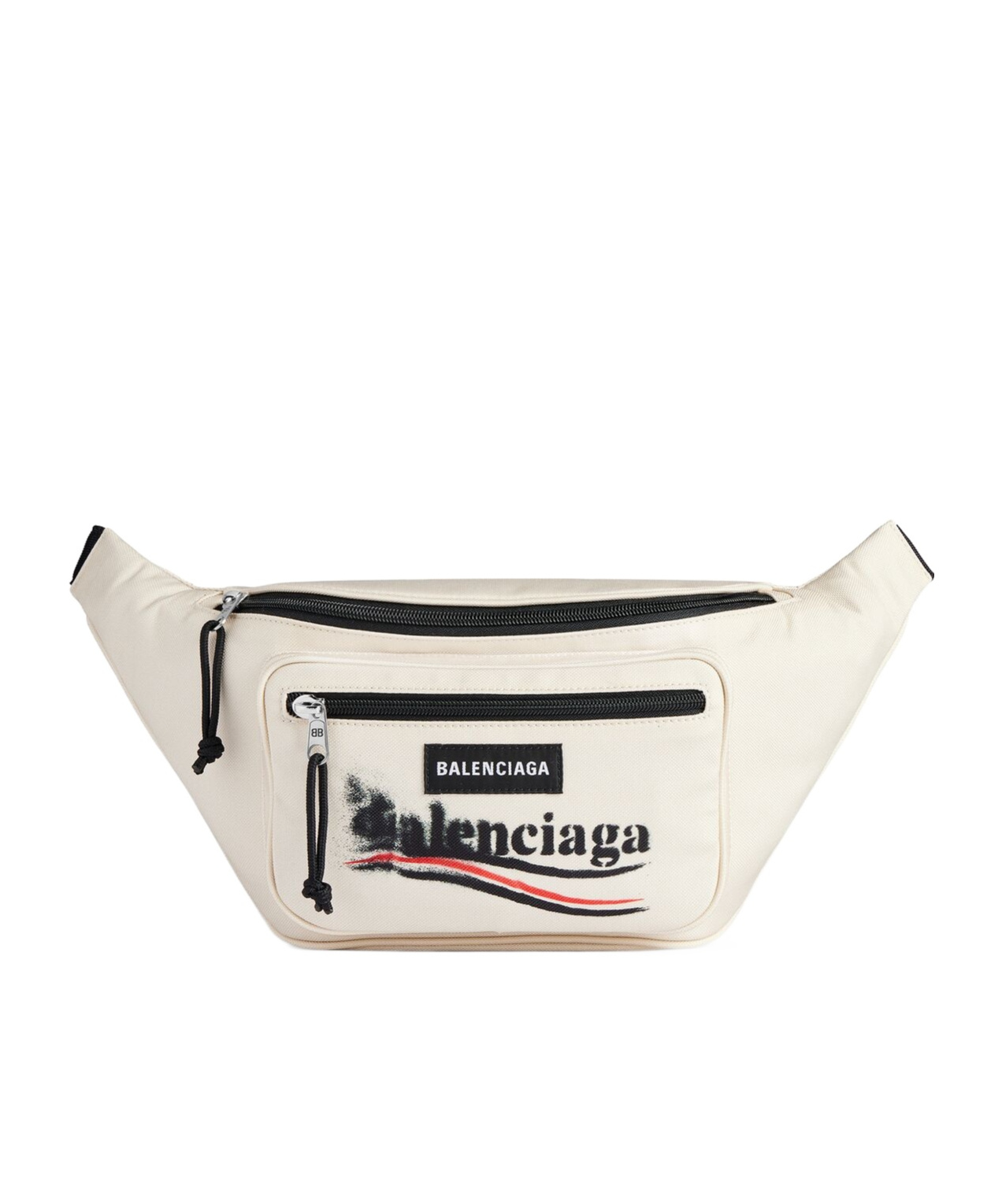 Balenciaga Explorer Logo-print Belt Bag In White