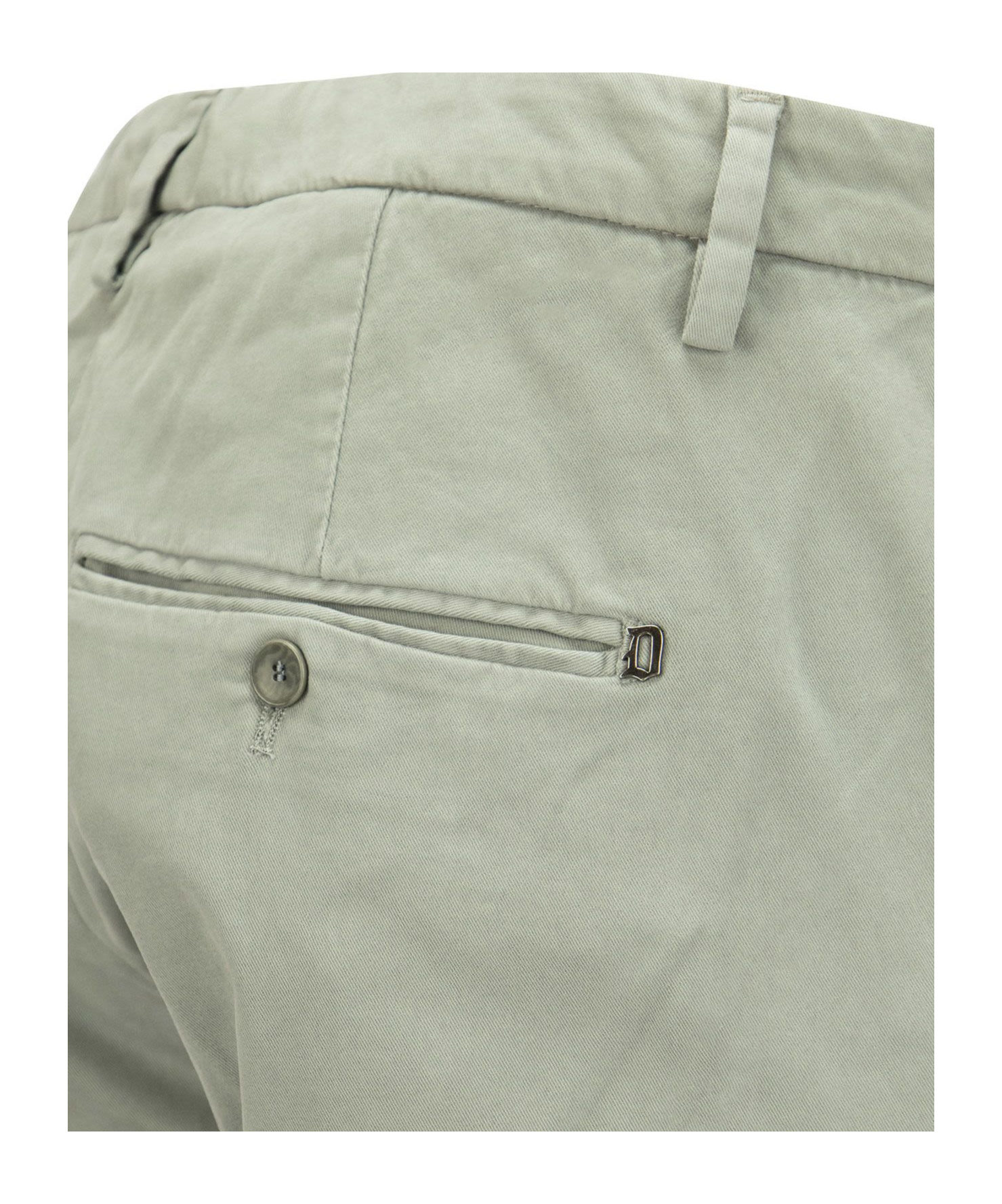 Dondup Gaubert Cotton Chino Trousers In Gray